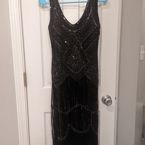 Breaded diaper style midi dress